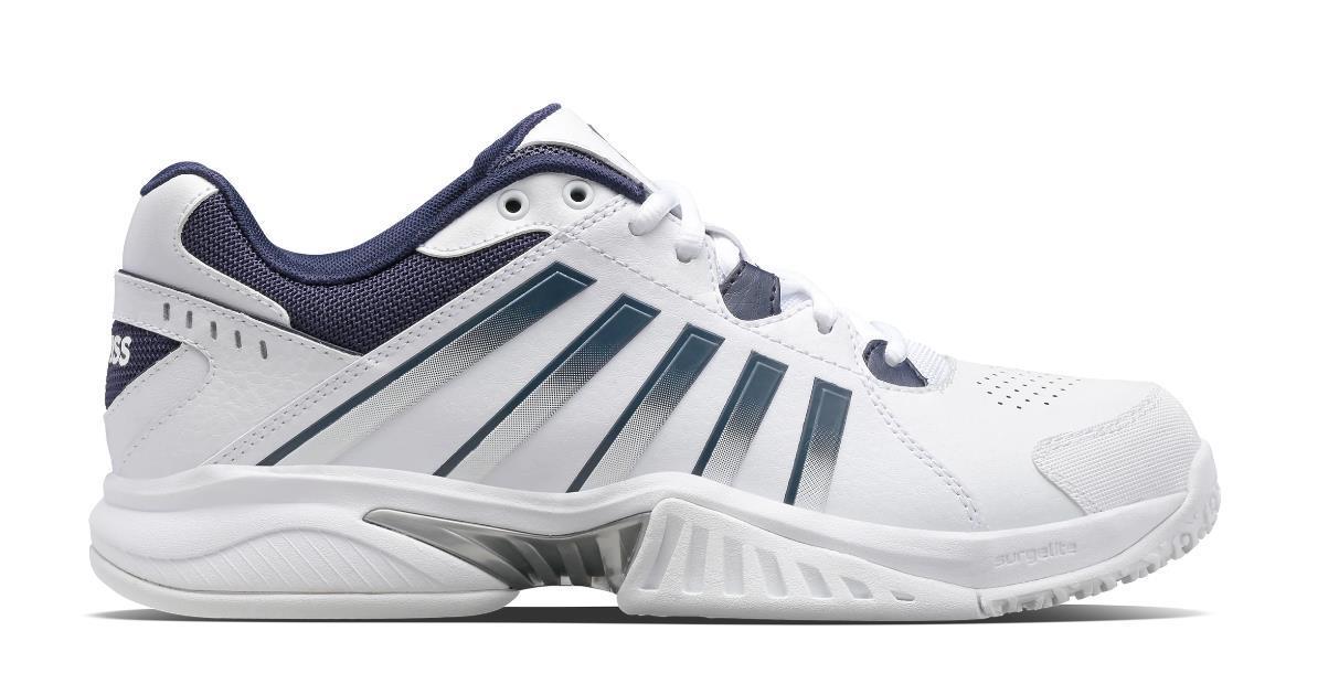 K- Swiss Herren Receiver V Omni Tennisschuh Hartplatz Sandplatzschuh weiß blau 44