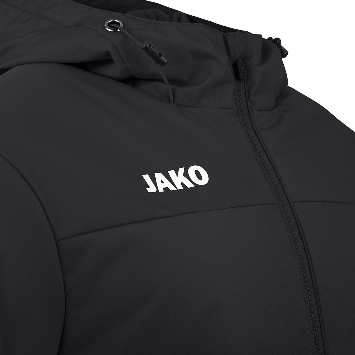 Jako Herren Team Coachjacke Kapuzenjacke schwarz XXL
