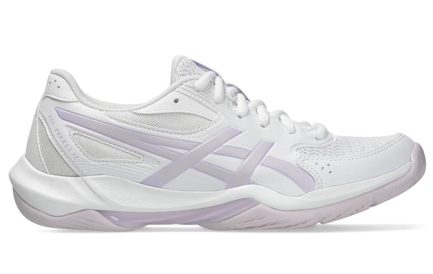 Asics Damen Gel-Rocket 12 Handballschuh/Hallenschuh weiß-pink 42