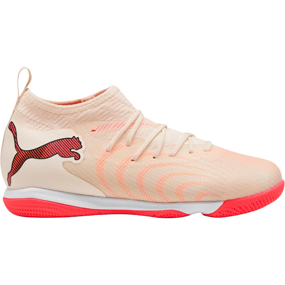 Puma Kinder Future 9 Match IT+ Mid Jr. Hallenfußballschuh weiß-rot 38,5