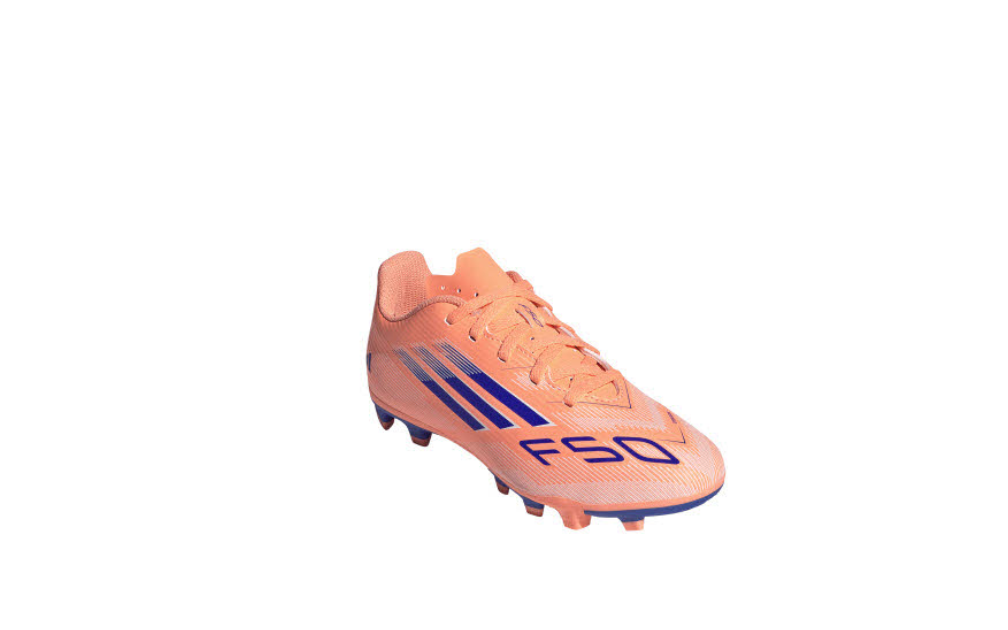 Adidas Kinder F50 Club Fußballschuh FG/MG neonorange blau 38 2/3