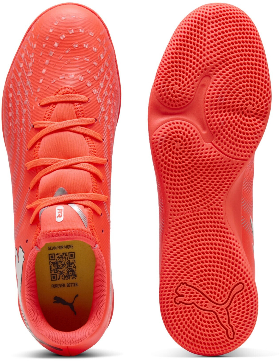 Puma Herren Future 9 Play IT Hallenfußballschuh rot-silber 40