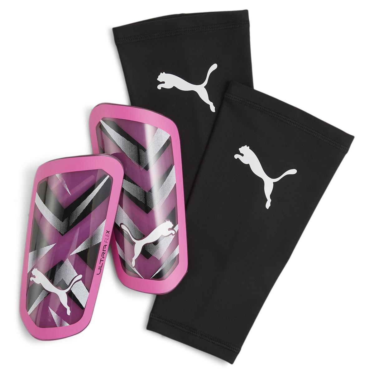 Puma Ultra Flex Sleeve Shin Guards Schienbeinschoner pink-schwarz-weiß