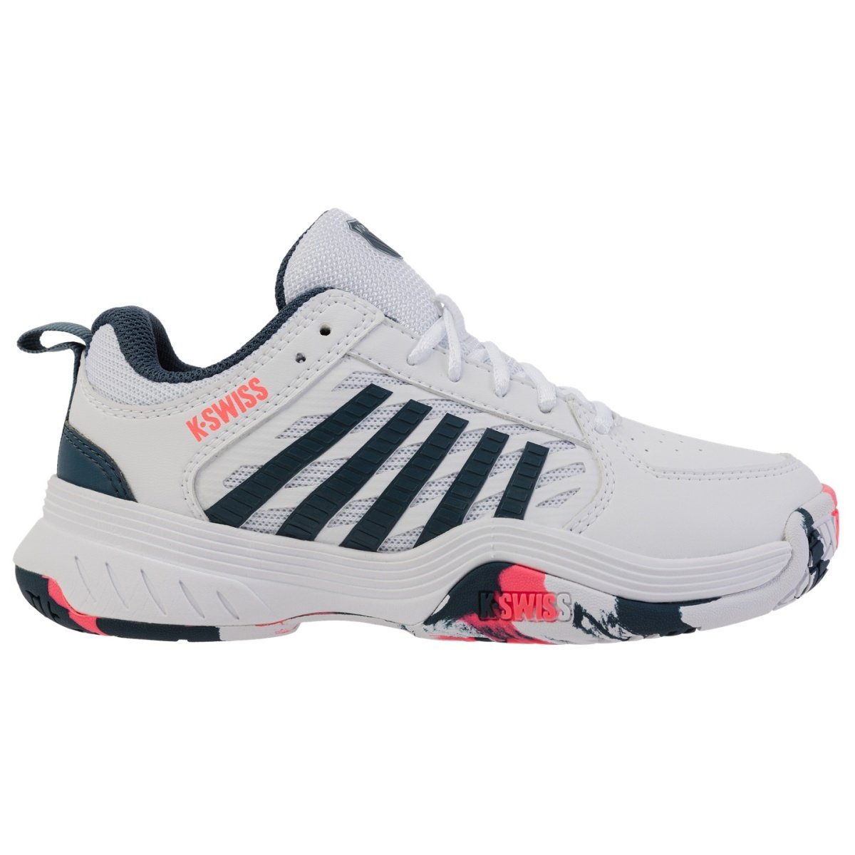 K- Swiss Kinder Court Express 2 Tennisschuh Sandplatzschuh weiß, blau, pink
