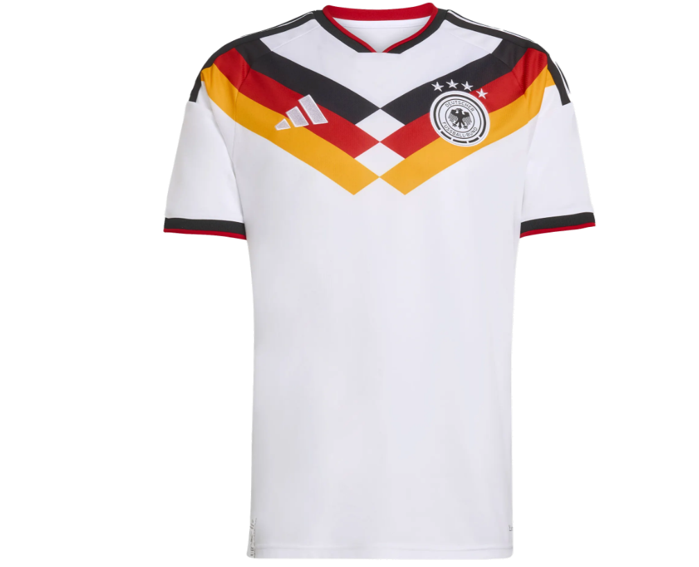 Adidas Herren DFB JSY Trikot Deutschland Trikot weiß schwarz rot gold L