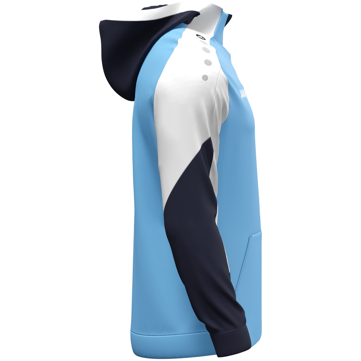 Jako Herren Dynamic Zip Hoodie Langarmtrainingsshirt hellblau, weiß,dunkelblau