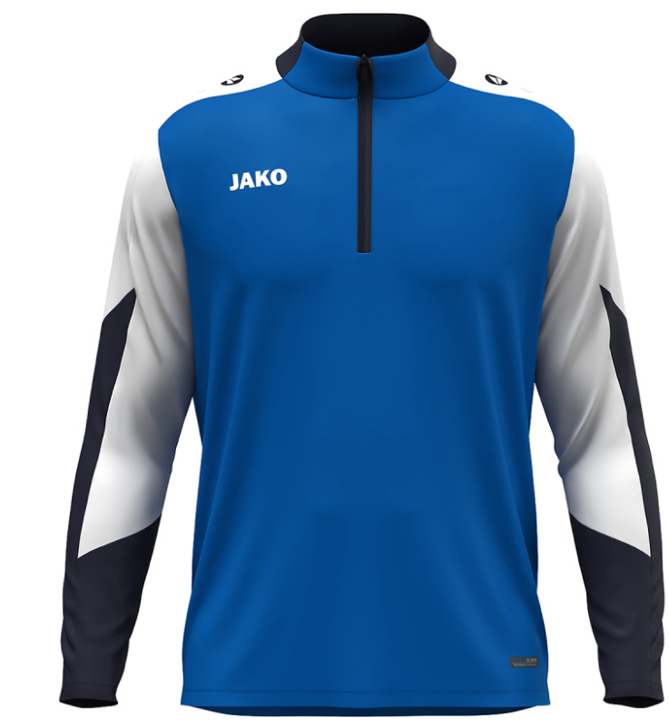 Jako Herren Dynamic Ziptop Langarmshirt blau weiß