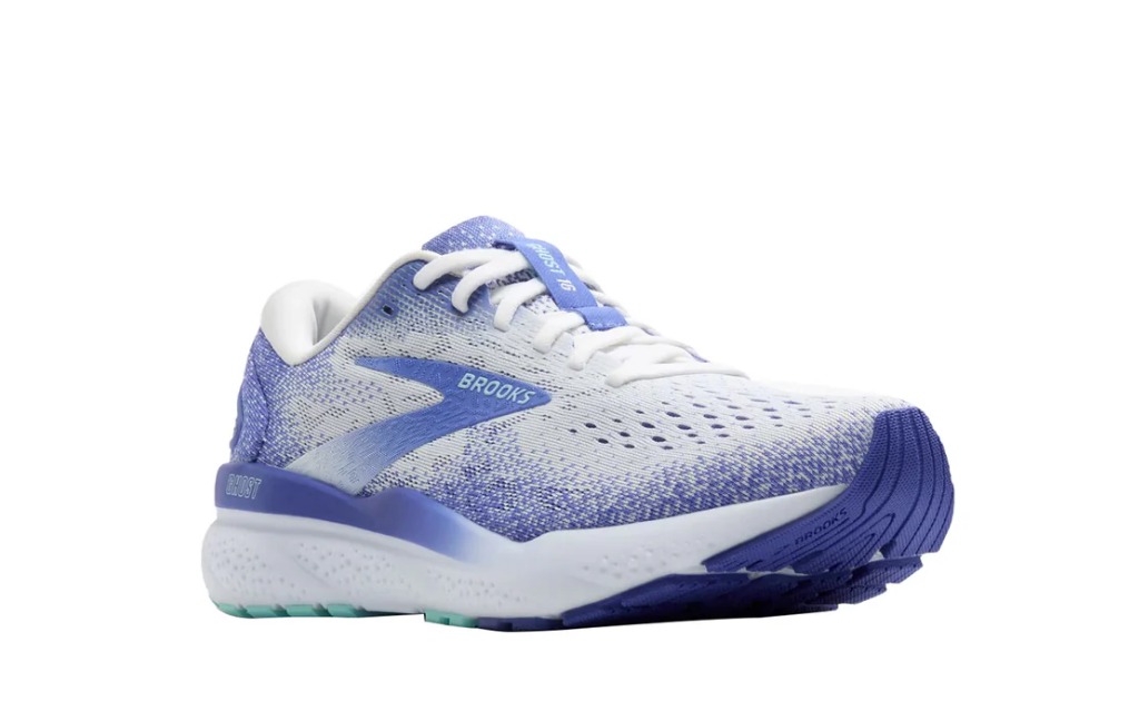 Brooks Damen Ghost 16 Laufschuh neutraler Laufschuh blau weiß türkis 42,5