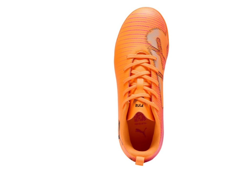 Puma Kinder Future 8 Play IT Hallenschuh Fußball orange pink 38,5