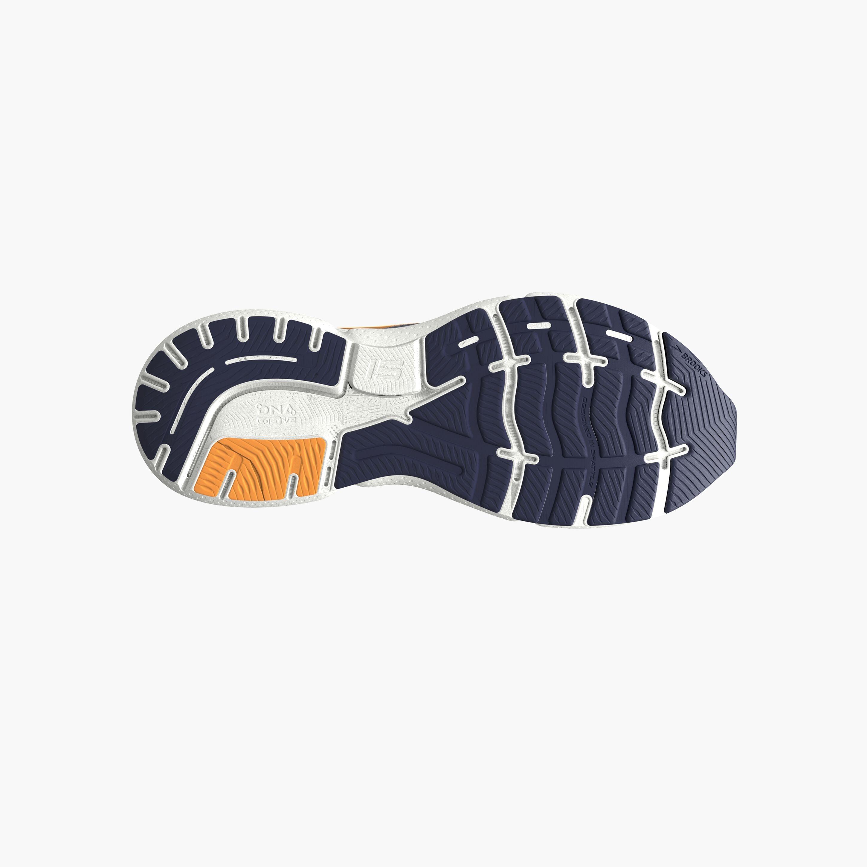 Brooks Herren Ghost 15 Laufschuh grau-orange