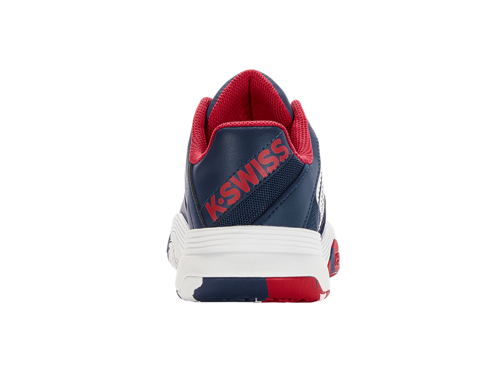 K-Swiss Kinder Court Express Omni All Court Tennisschuh dunkelblau-weiß-rot 39