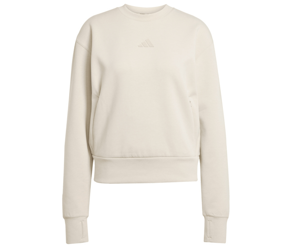 Adidas Damen Design for Training Knit Crew Sweatshirt beige XL