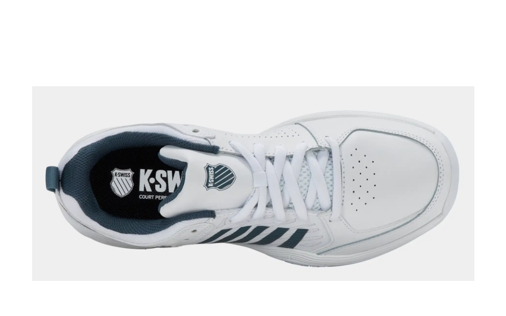 K- Swiss Herren Court Express 2 Carpet Tennisschuh Hallenschuh weiß petrol 41,5