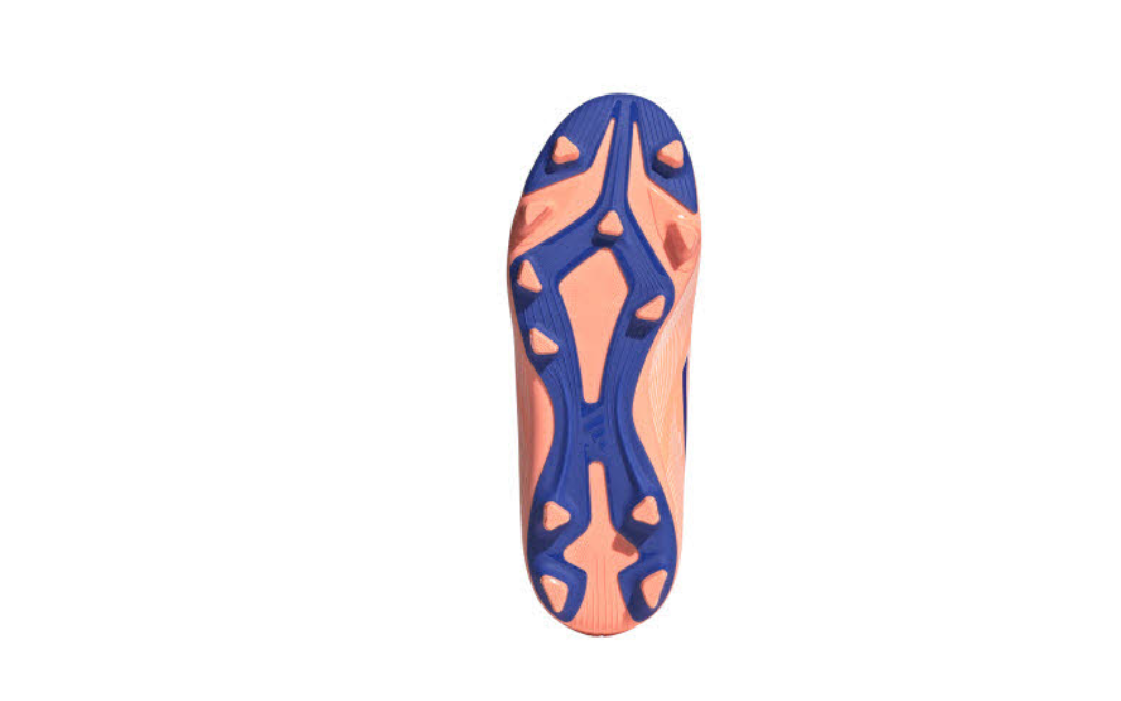 Adidas Kinder F50 Club Fußballschuh FG/MG neonorange blau 38