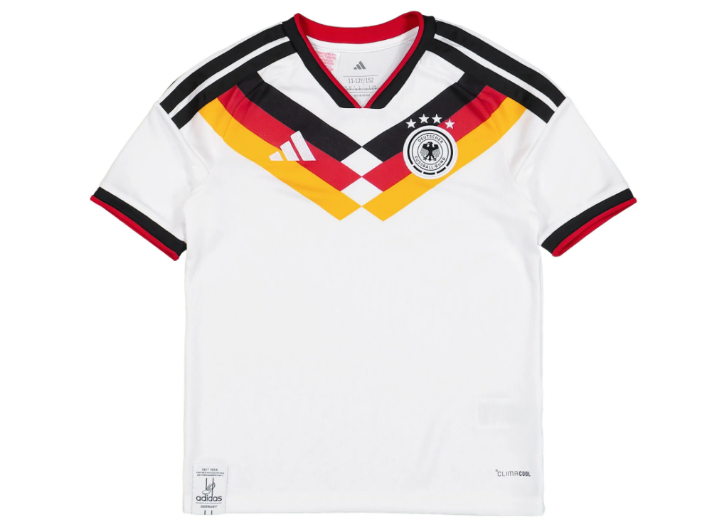 Adidas Kinder DFB JSY Trikot Deutschland Trikot weiß schwarz rot gold 176