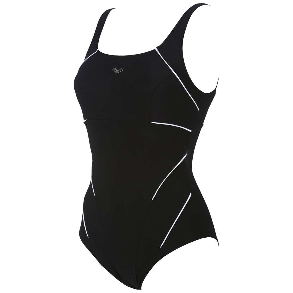 Arena Damen Jewel One Piece Low C Cup Badeanzug schwarz- weiß 38