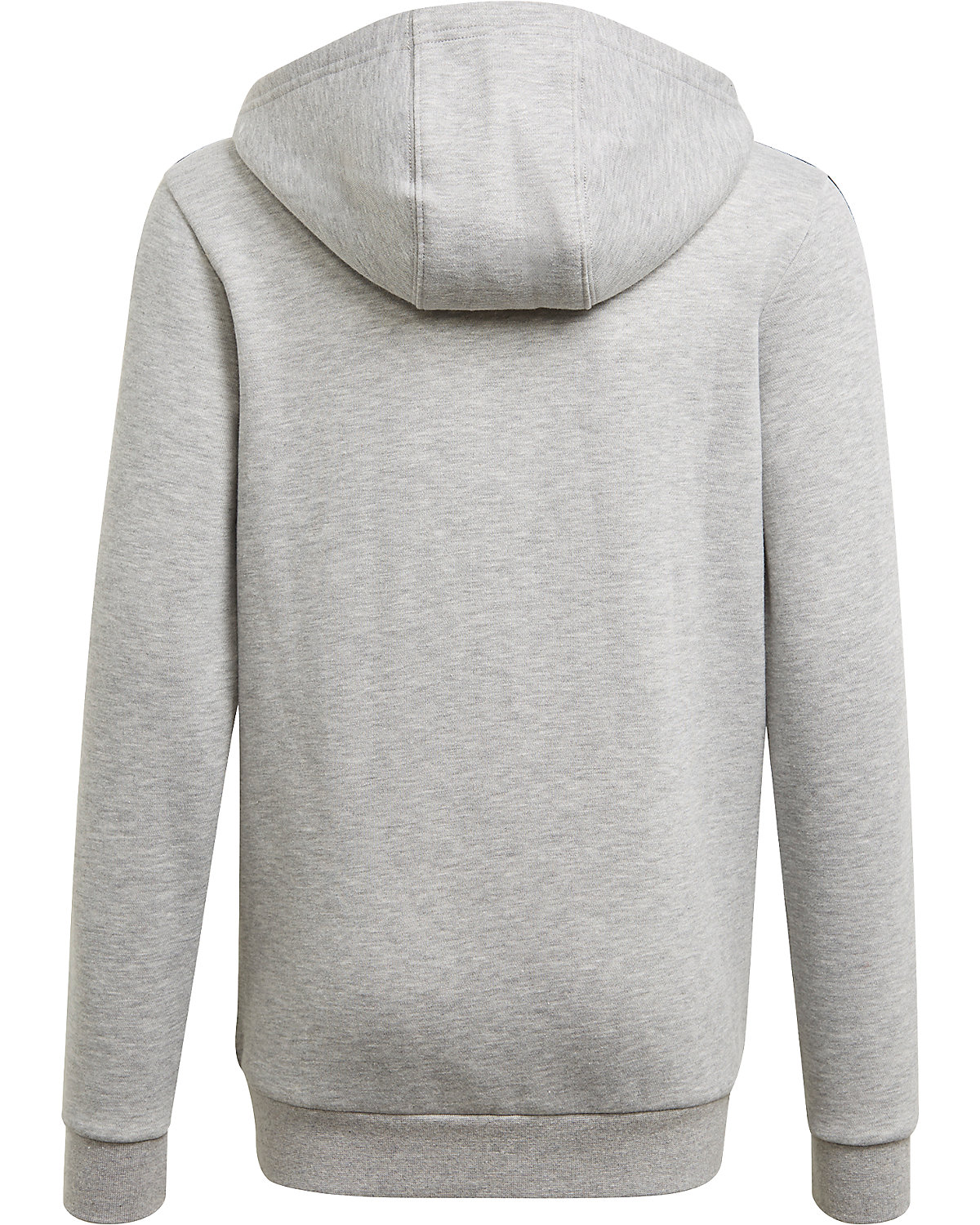 Adidas Kinder 3-Streifen Full Zip Hoodie Sweatjacke grau 176