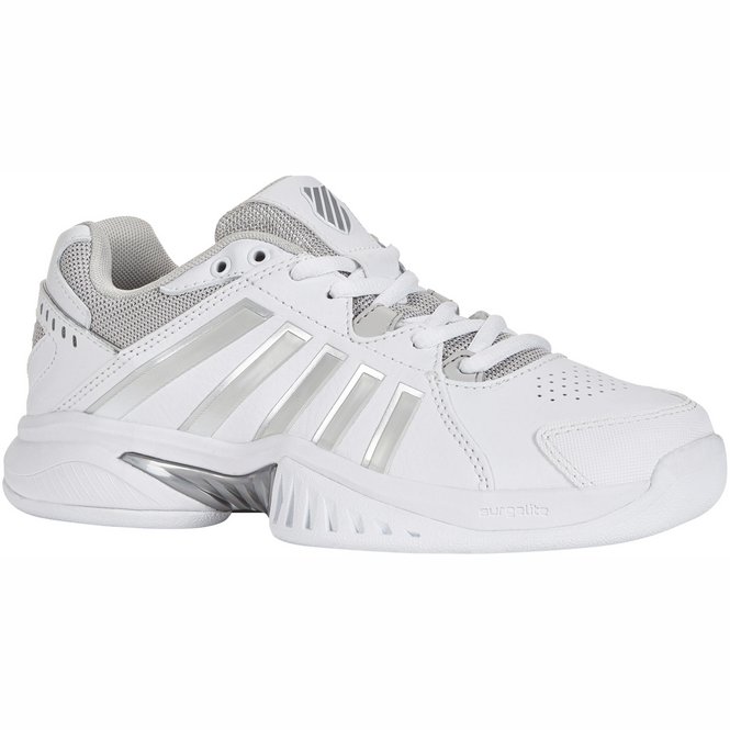K-Swiss Damen Receiver V Carpet Tennisschuh Teppich weiß-silber Gr. 42 - UK 42
