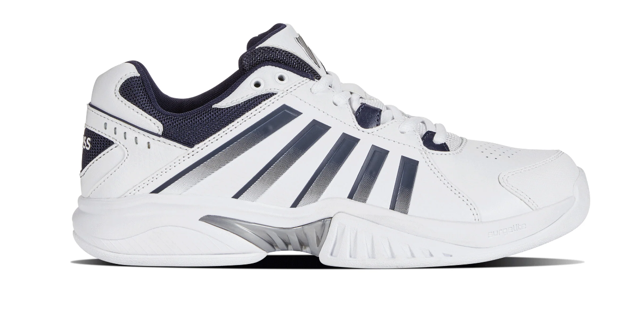 K-Swiss Herren Receiver V Tennissschuh weiß-dunkelblau-silber