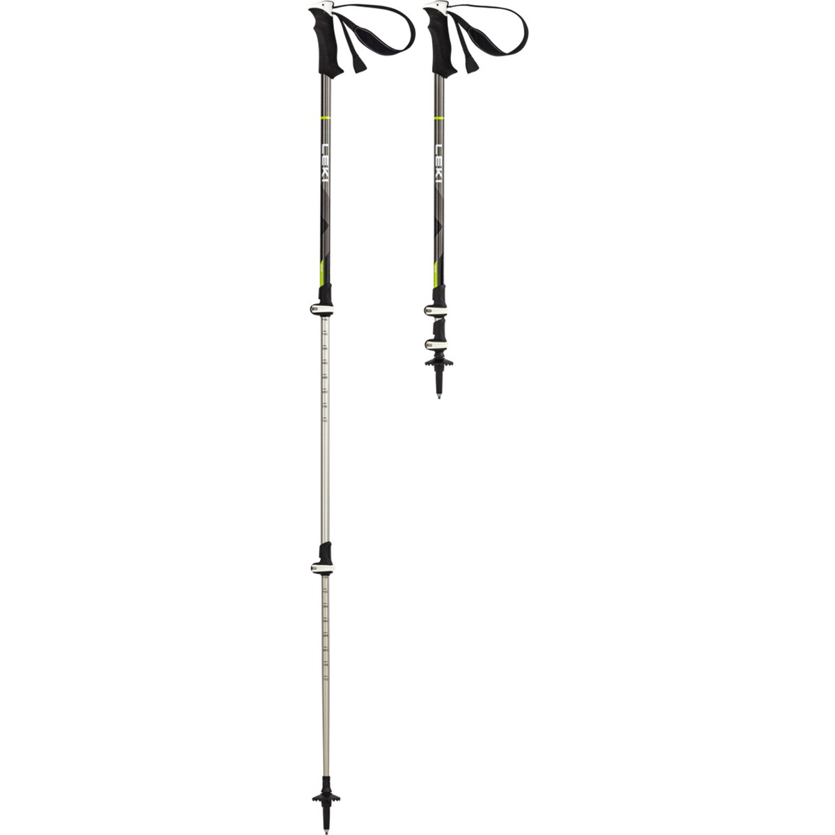 Leki SQUAMO Trekkingstock schwarz silber lime