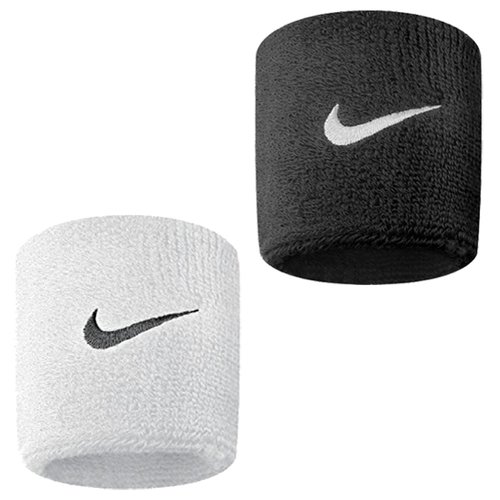 Nike Schweißband Swoosh Doublewide Wristbands (2er Pack) schwarz