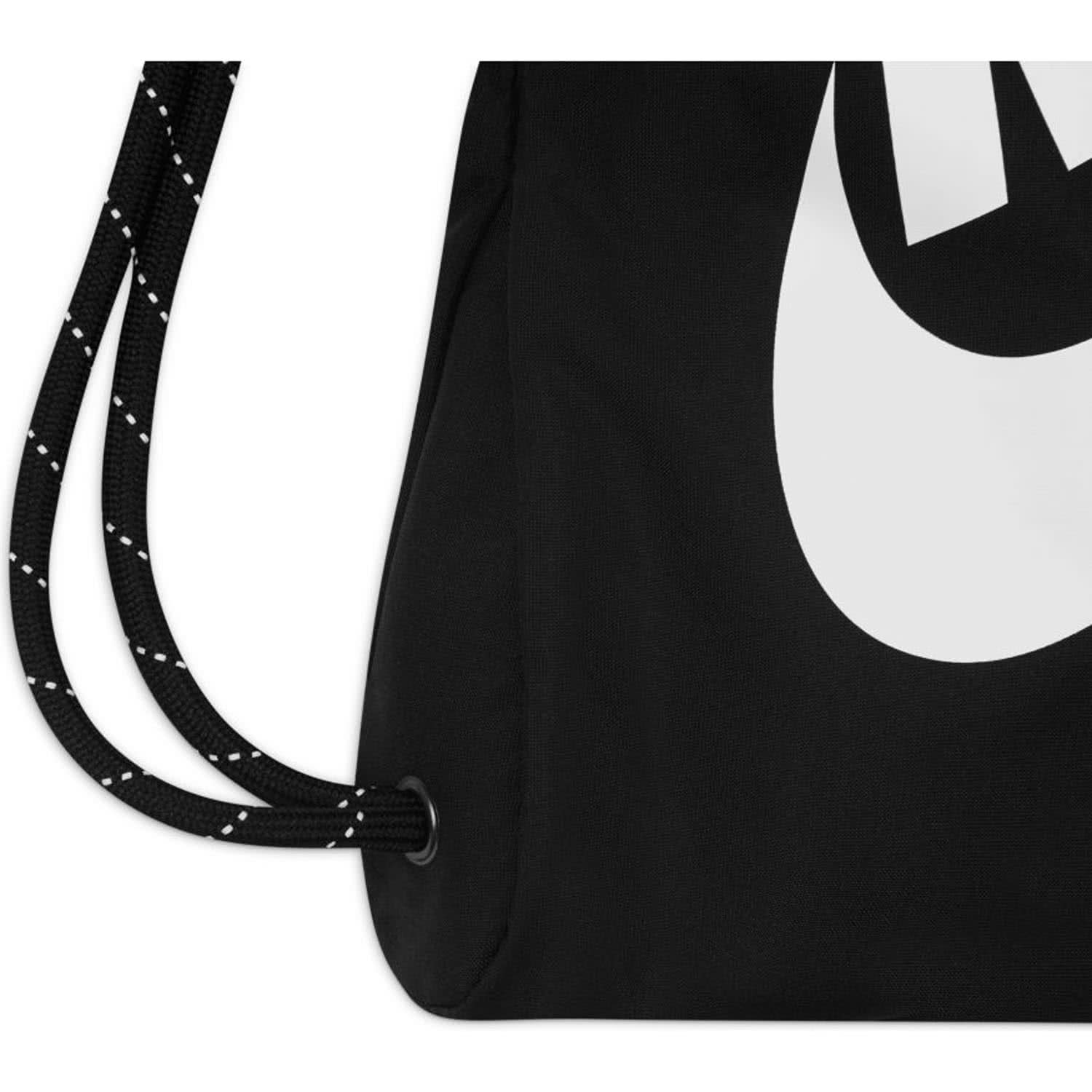Nike Heritage Drawstring Turnbeutel Sportbeutel schwarz-weiß