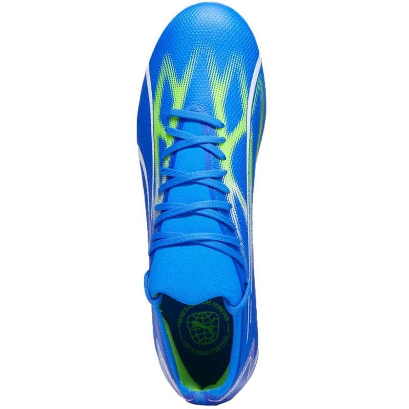 Puma Herren Ultra Match FG/AG Fußballschuh blau-weiß-grün 47
