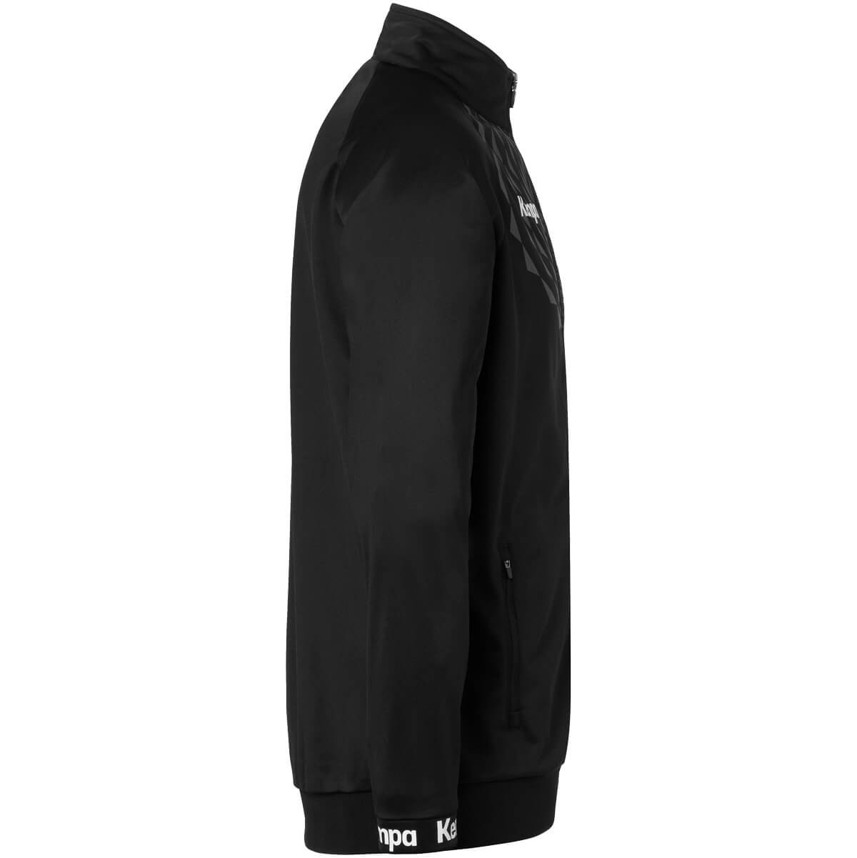 Kempa Kinder Wave 26 Poly Jacke Trainingsjacke schwarz, weiß