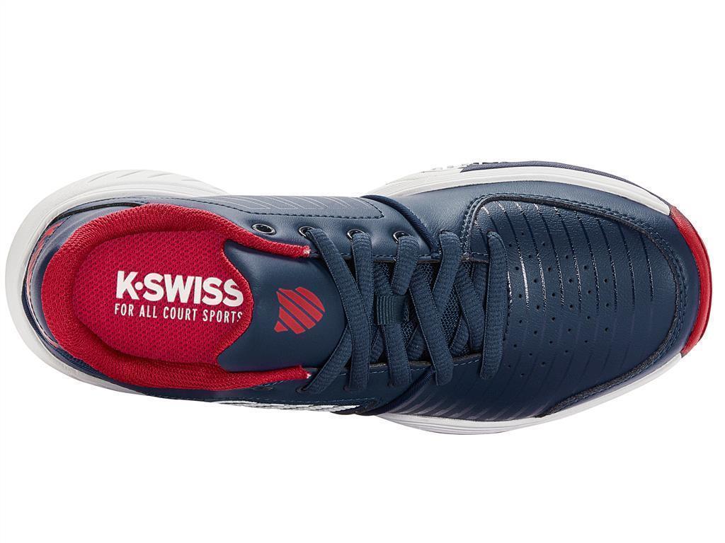 K-Swiss Kinder Court Express Omni All Court Tennisschuh dunkelblau-weiß-rot 39