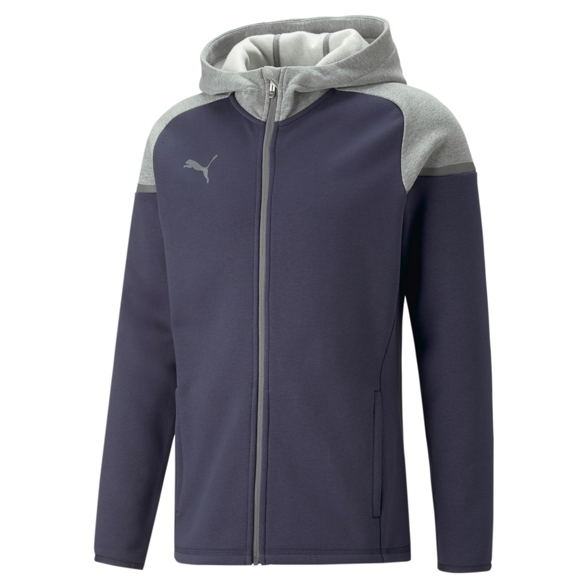 Puma Herren teamCup Casuals Hooded Jacket Sportjacke dunkelblau XL
