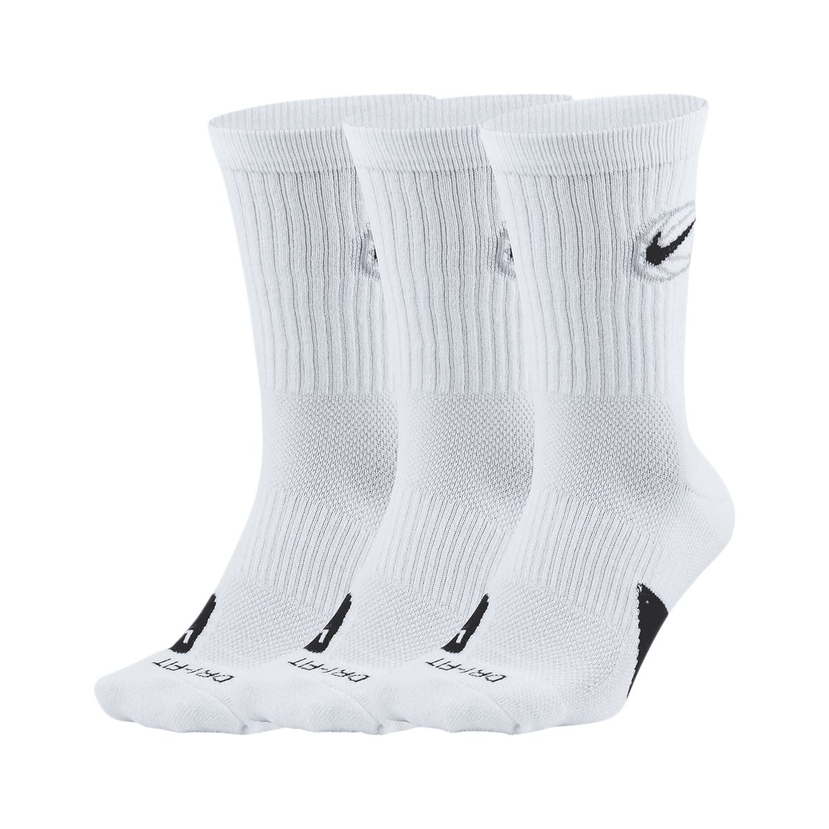Nike Everyday Crew Basketball Socken 3er weiß-schwarz L 42-46
