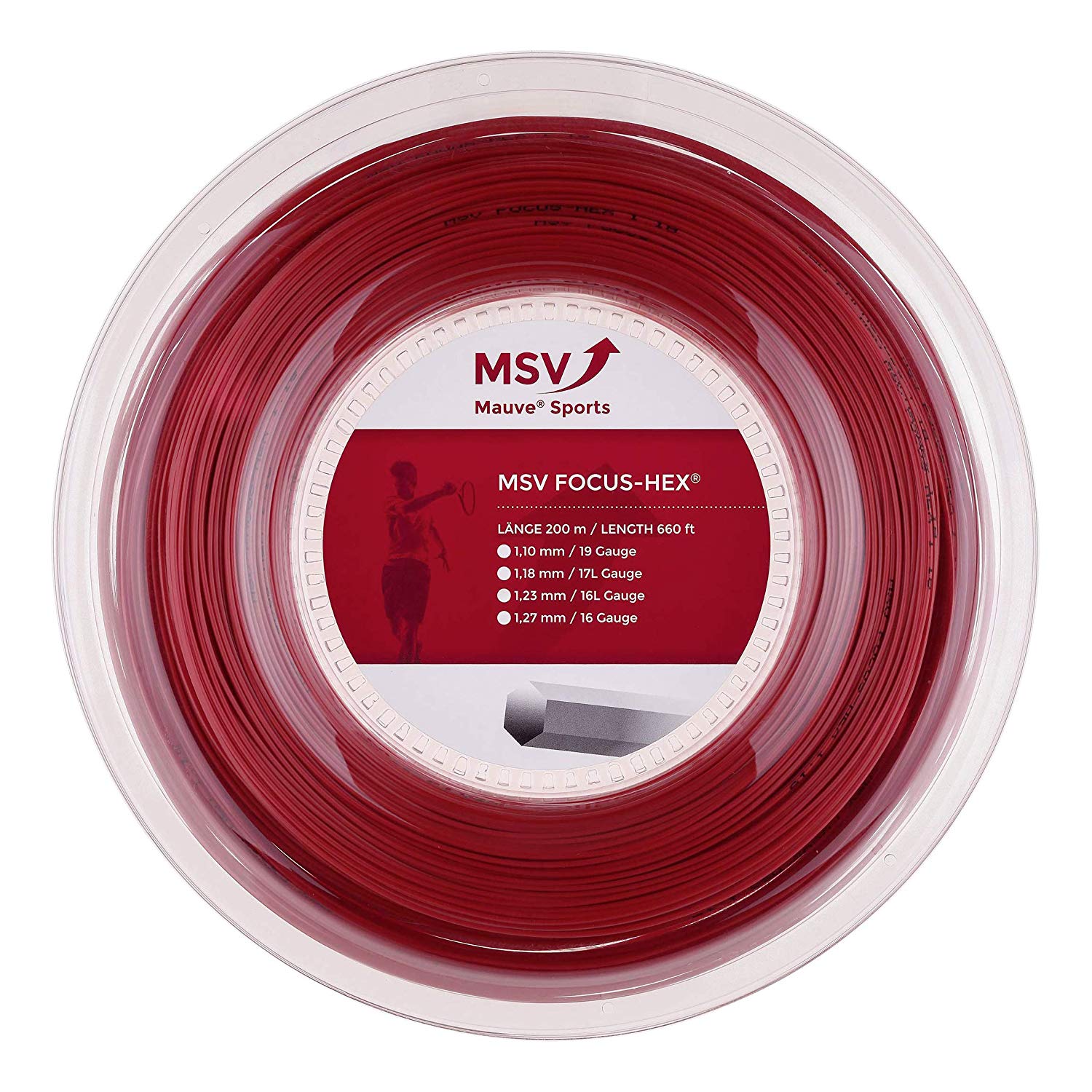 MSV Focus Hex 200 Meter Tennissaite rot 1.27mm