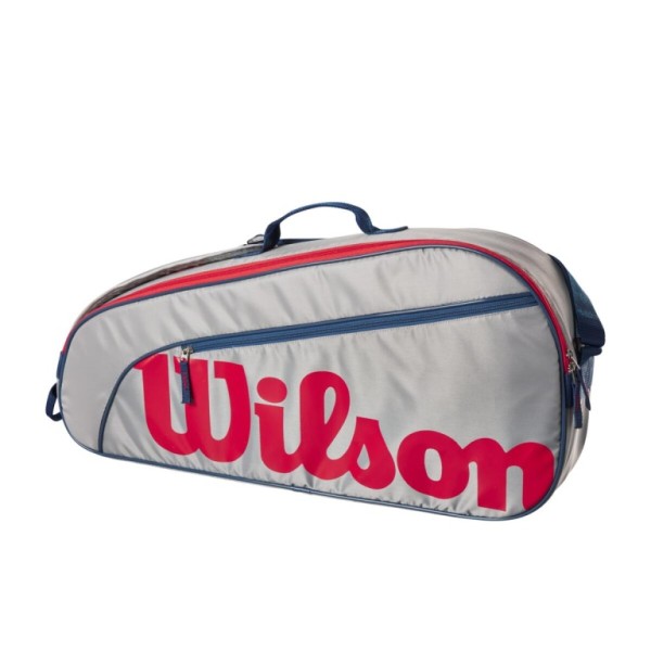 Wilson Junior Tennistasche Schlägertasche 3er grau-rot