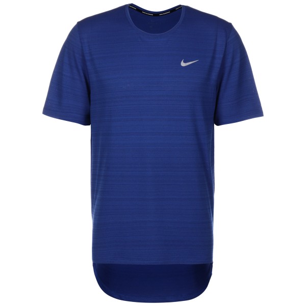 Nike Herren Dri-Fit UV Miler Laufshirt Sportshirt dunkelblau