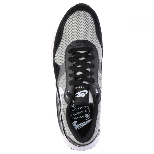 Nike Herren Air Max System Sneaker Freizeitschuh schwarz-weiß-grau