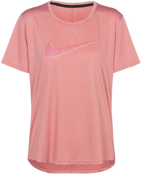 Nike Damen Dri-Fit Swoosh Laufshirt Trainingsshirt rosa