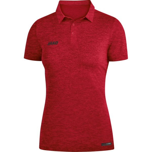 Jako Damen Premium Basics Poloshirt rot meliert