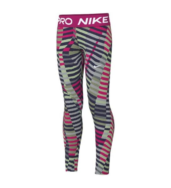 Nike Mädchen Dri-Fit Tight Leggings fireberry-white