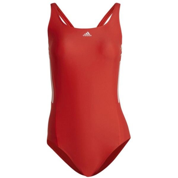 Adidas Damen 3S Mid Badeanzug Swimsuit rot