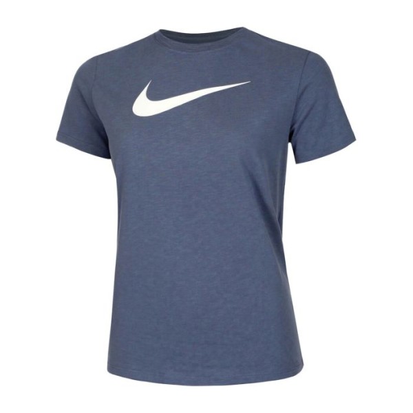 Nike Damen Dri-Fit One Swoosh Sportshirt Trainingsshirt blau