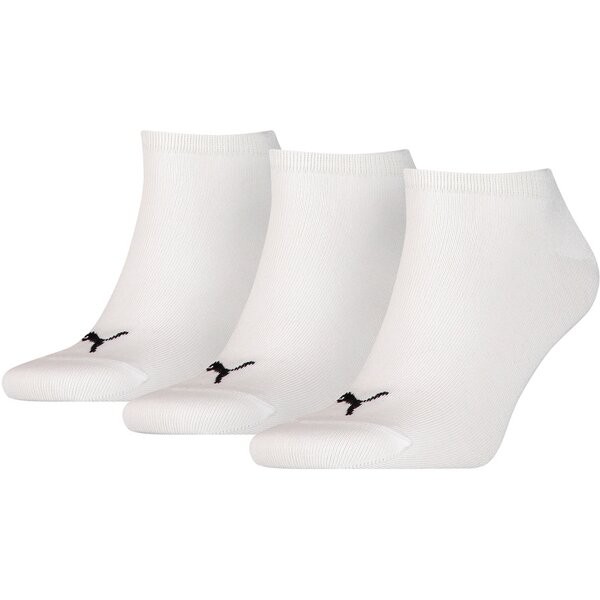 Puma Herren Sneaker Plain 3er Pack Socken weiß