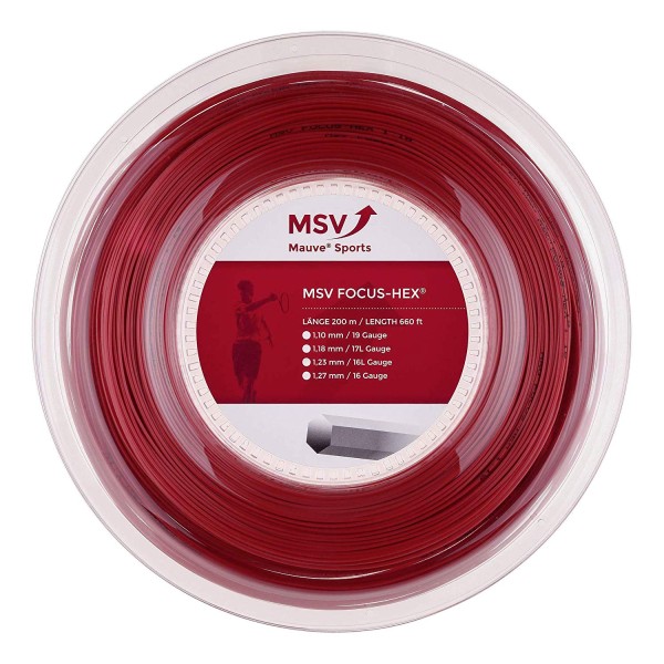 MSV Focus Hex rot 200 Meter Tennissaite