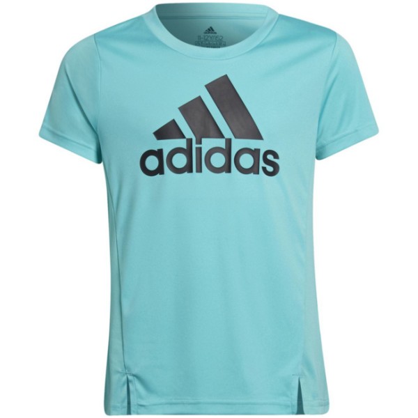 Adidas Mädchen Designed To Move Funktionsshirt T-Shirt hellblau-schwarz