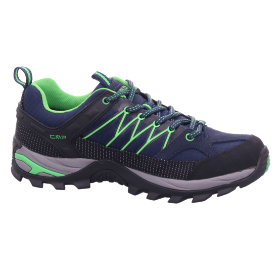 CMP Herren Rigel Low Trekkingschuh Wandershuh Outdoorschuh schwarz-dunkelblau-grün