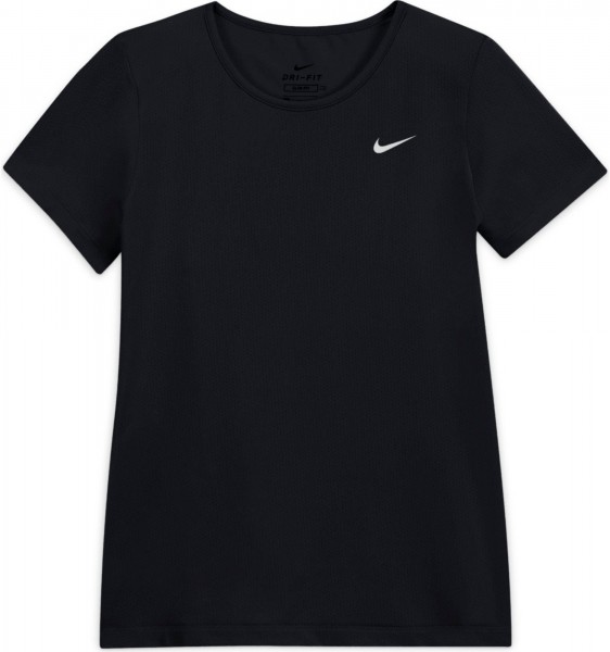 Nike Mädchen Pro Funktionsshirt T-Shirt schwarz-weiß