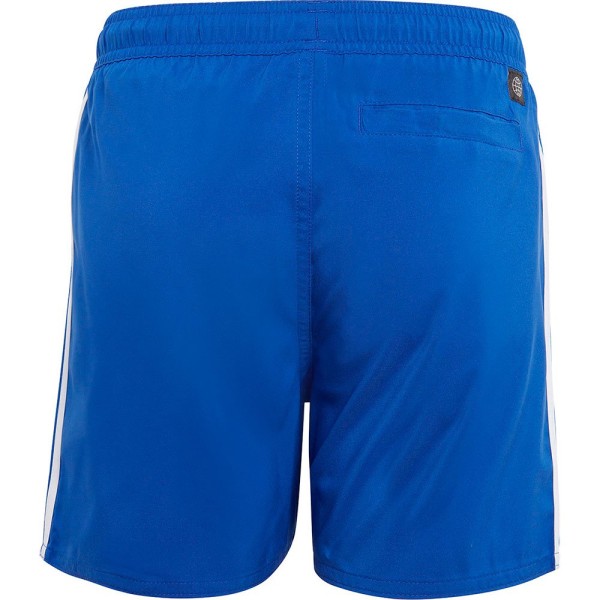 Adidas Kinder 3-Streifen Badeshort Badehose blau-weiß