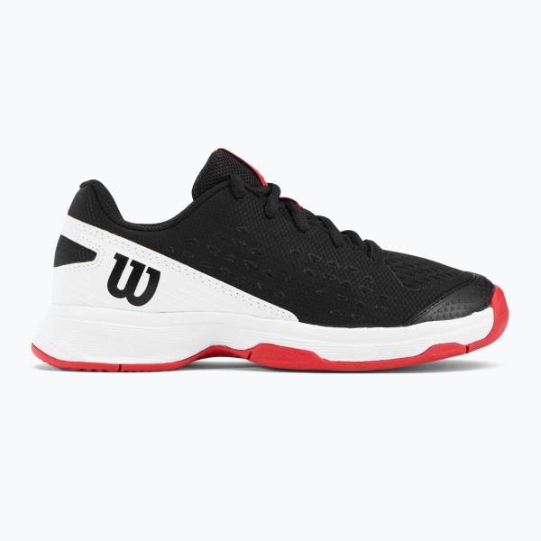 Wilson Kinder Rush Pro JR L Tennisschuh Sandplatzschuh schwarz-weiß-rot