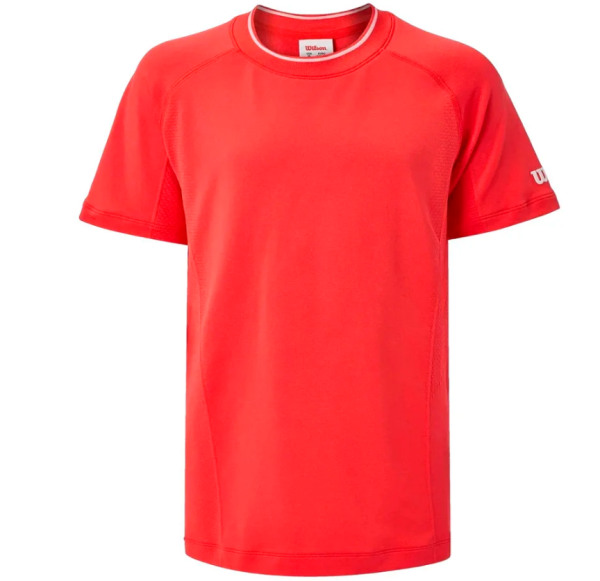 Wilson Herren Team Seamless Crew T Shirt Tennisshirt rot