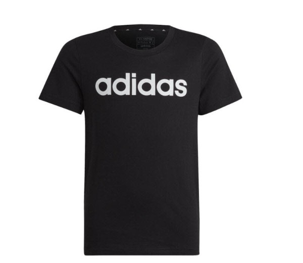 Adidas Mädchen Essentials Linear T-Shirt Freizeitshirt schwarz-weiß