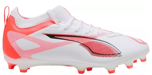Puma Kinder Ultra 5 Play FG/AG Fußballschuh weiß orange